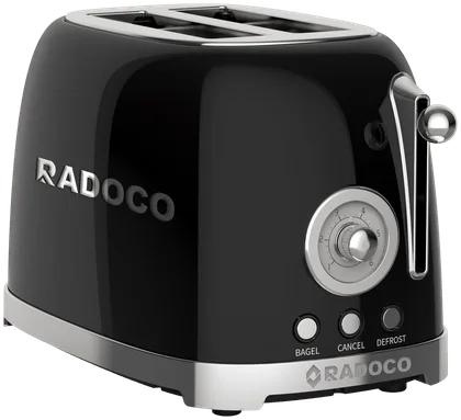 توستر رترو دو اسلایس رادوکو RD-LT3300 — مشکی براق