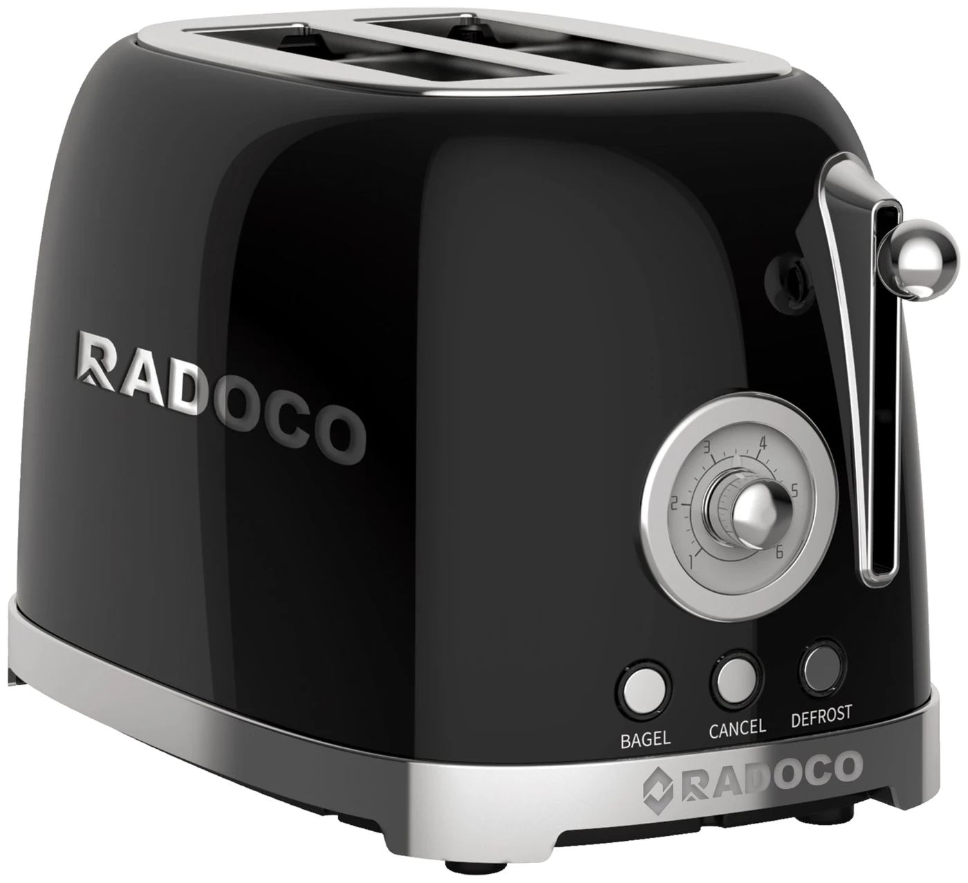 توستر رترو دو اسلایس رادوکو RD-LT3300 — مشکی براق
